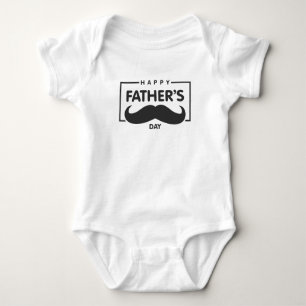 Happy Father's Day Moustache Bodysuit