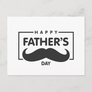 Happy Father's Day Moustache Postcard