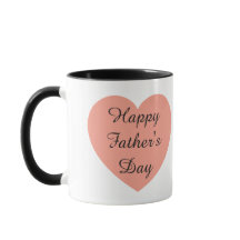 Happy Father's Day Mug with Rose Heart | Cute Gift