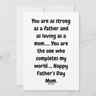 Happy Fathers Day Mum Card