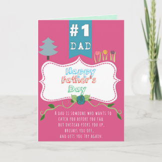 Happy Fathers Day No.1 Dad Greeting Card