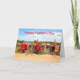 Happy Father's Day: old tractors Card