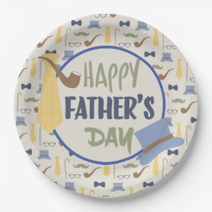 Happy Fathers Day Paper Plate
