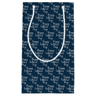 Happy Fathers Day Pattern Small Gift Bag