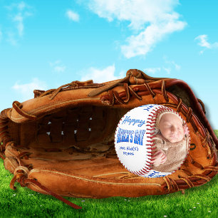 Happy Father's Day Personalised 2 Photo Baseball