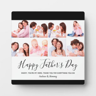 Happy Father's Day , Personalised 8 Photo Collage  Plaque