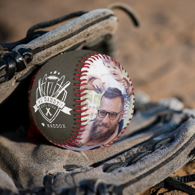 Happy Father's Day | Personalised Family Photos Baseball (Creator Uploaded)