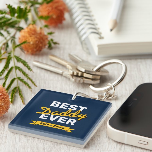 Happy Father's Day | Personalised Keychain (Front Right)