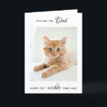 Happy Father's Day Personalised Pet Photo Cat Dad Holiday Card<br><div class="desc">Happy Father's Day the the best cat dad ever ! Give dad a cute and funny personalised pet photo card from his best friend and favourite child, the cat! "You Are The Dad Every Cat Wishes They Had . . . Happy Father's Day Dad, Love the Cat" Personalise the inside...</div>