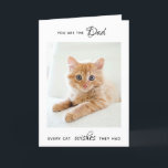 Happy Father's Day Personalised Pet Photo Cat Dad Holiday Card<br><div class="desc">Happy Father's Day the the best cat dad ever ! Give dad a cute and funny personalised pet photo card from his best friend and favourite child, the cat! "You Are The Dad Every Cat Wishes They Had . . . Happy Father's Day Dad, Love the Cat" Personalise the inside...</div>