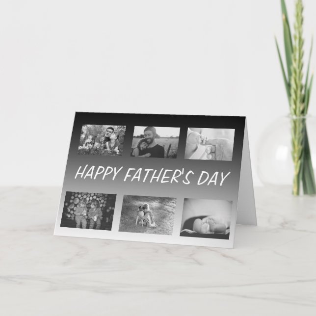 Happy Father's Day, personalized Photos Card (Front)