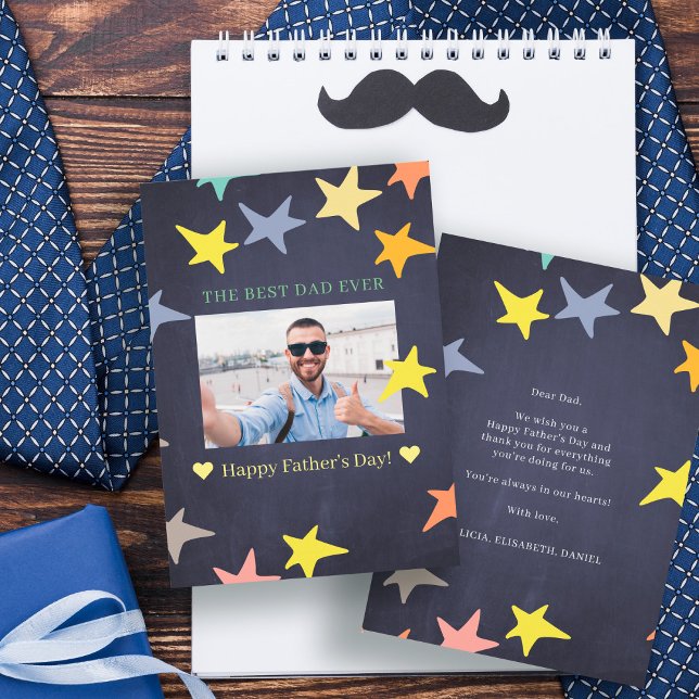 Happy Father's Day photo best dad ever Card (Creator Uploaded)