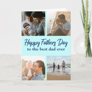 Happy Father's Day Photo Collage Best Dad Card