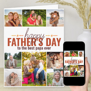 Happy Fathers Day Photo Collage Personalised Card