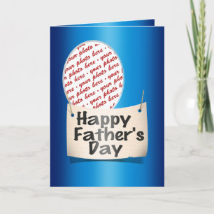 Happy Father's Day Photo Frame Card