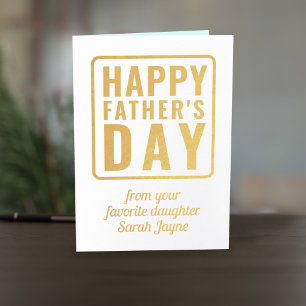 Happy Fathers Day Photo from Favourite Daughter Foil Card