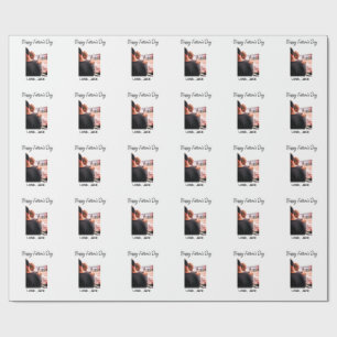 Happy father's day photo modern love simple father wrapping paper