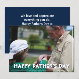 Happy Father's Day Photo Personalised Card