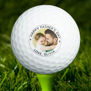 HAPPY FATHERS DAY Photo Personalised Golf Balls