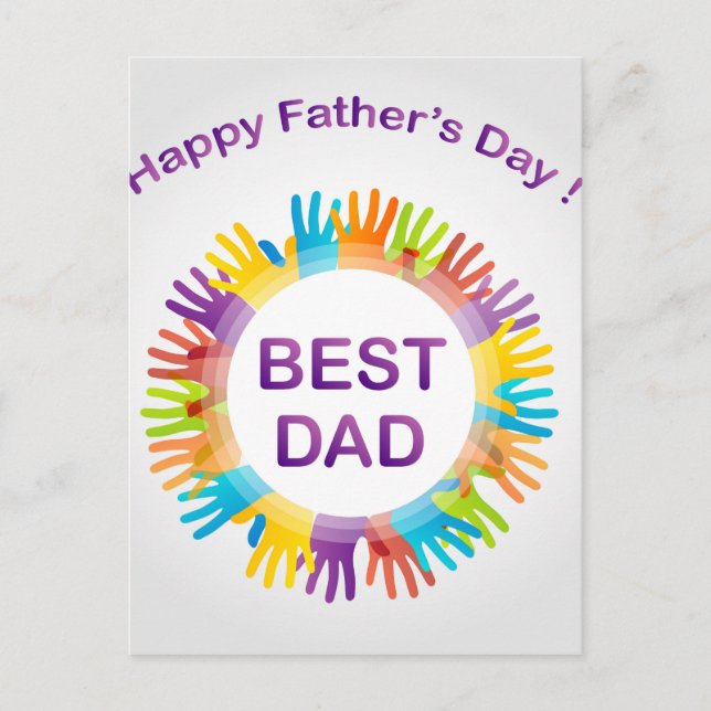 Happy fathers day postcard (Front)