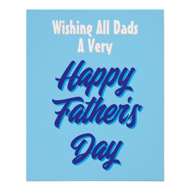Happy Father's Day Poster, Large Print (Front)