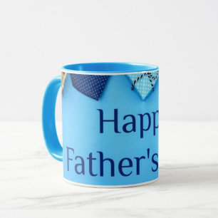 Happy Fathers day Printed Modern sky blue Mug 