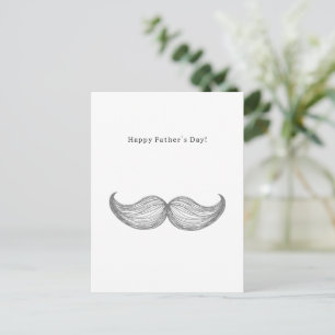 Happy Father's Day Quote Moustache Mustache Card