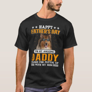 Happy Father's Day Rough Collie Dog Dad For Men T-Shirt