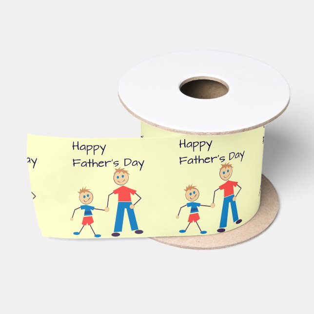 Happy Father's Day Satin Ribbon (Spool)