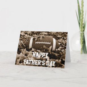 Happy Father's Day Sepia Football Card