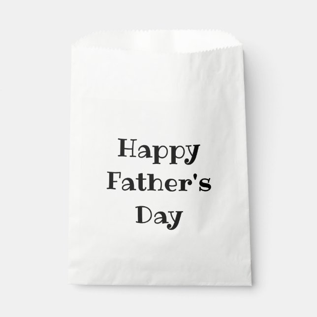 Happy Father's Day Simple Black White  Favour Bags (Front)
