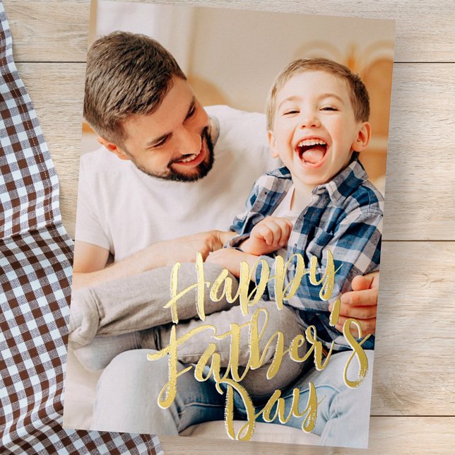 Happy Father's Day Simple Modern Custom Photo (Creator Uploaded)