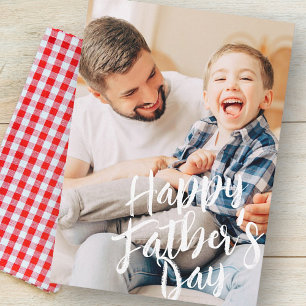 Happy Father's Day Simple Modern Custom Photo Holiday Card