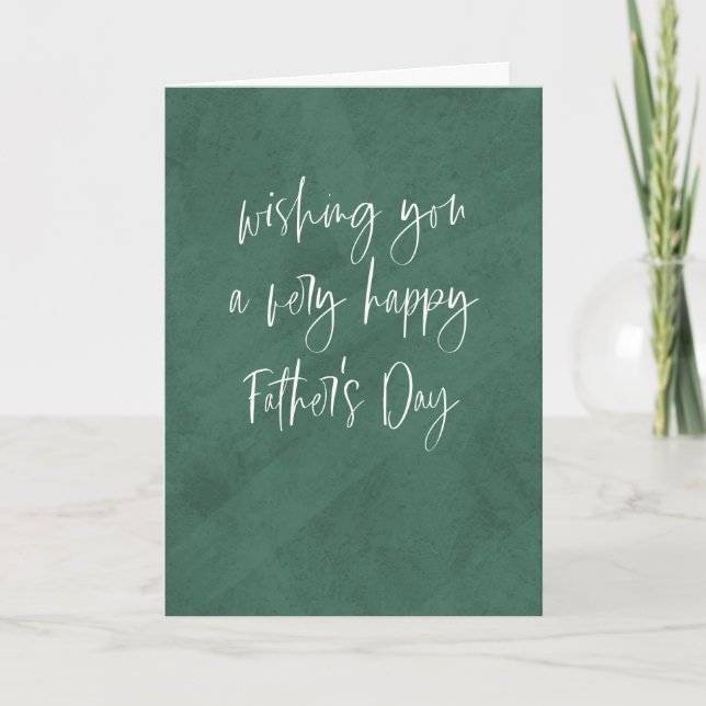 Happy Father's Day simple modern green Card (Front)