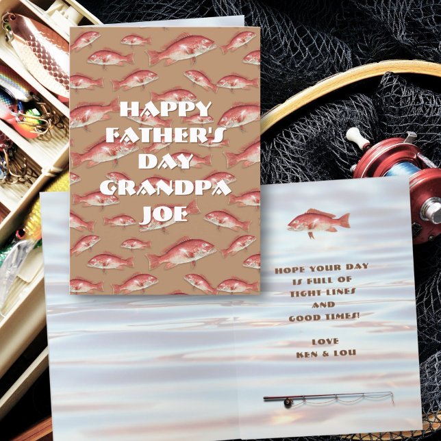 Happy Father's Day Snapper Fish Message Card (Creator Uploaded)