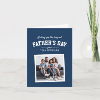 Happy Father's Day sporty one photo navy blue