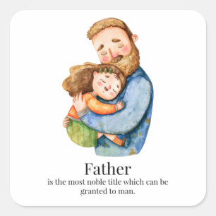 Happy Father's Day Square Sticker