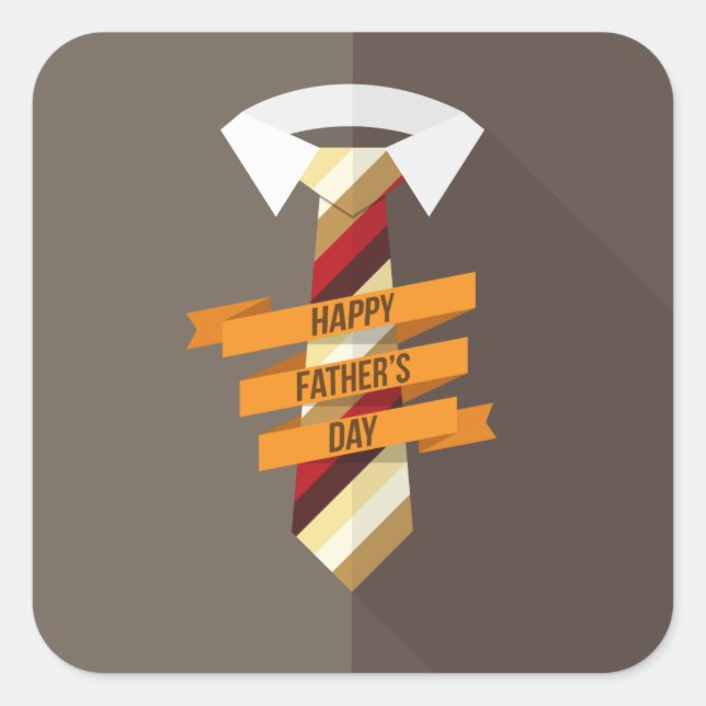 Happy Father's Day Square Sticker (Front)