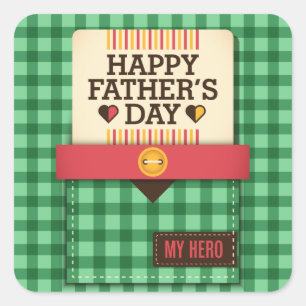 Happy Father's Day Square Sticker
