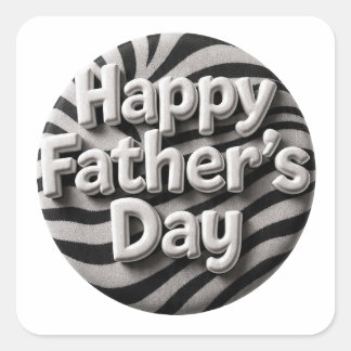 Happy father's day square sticker
