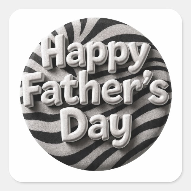 Happy father's day square sticker (Front)