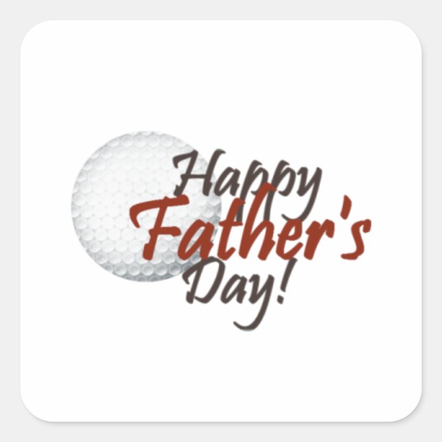 happy fathers day square sticker (Front)