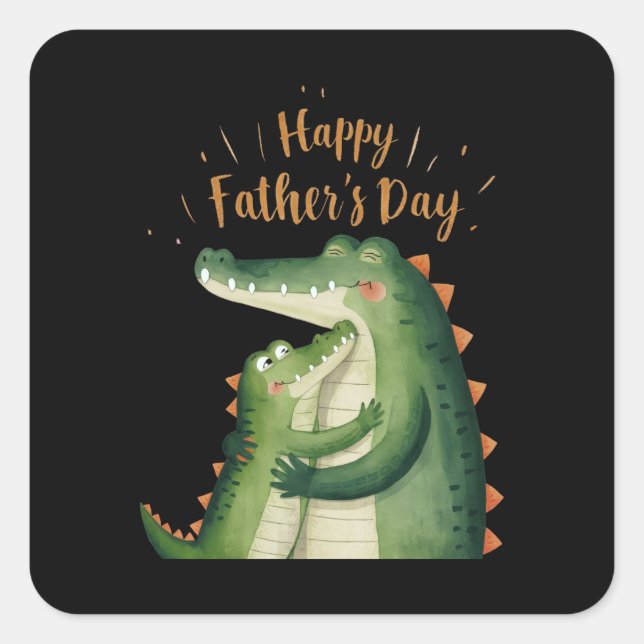 Happy Father's Day Square Sticker (Front)