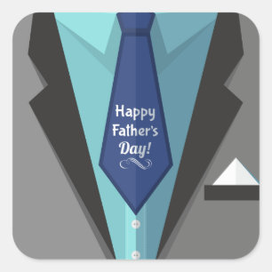 Happy Father's Day Square Sticker