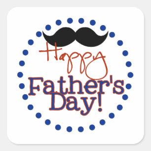 happy father's day square sticker