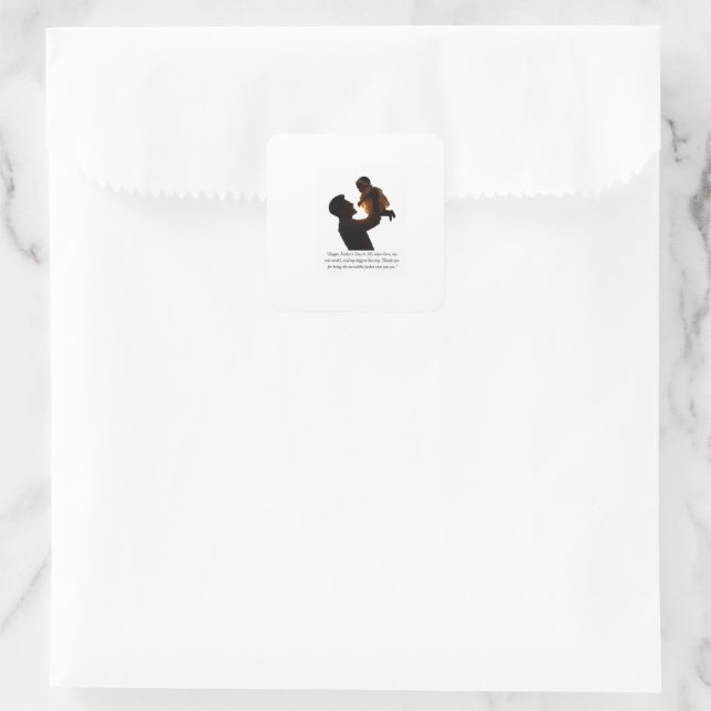 Happy Father's Day Square Sticker (Bag)