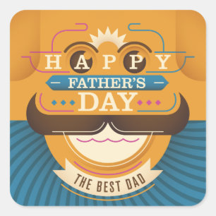 Happy Father's Day Square Sticker