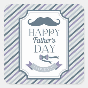 Happy Father's Day Square Sticker