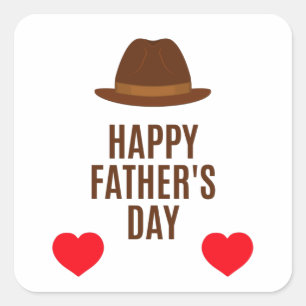 Happy Father's Day Square Sticker