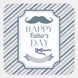 Happy Father's Day Square Sticker